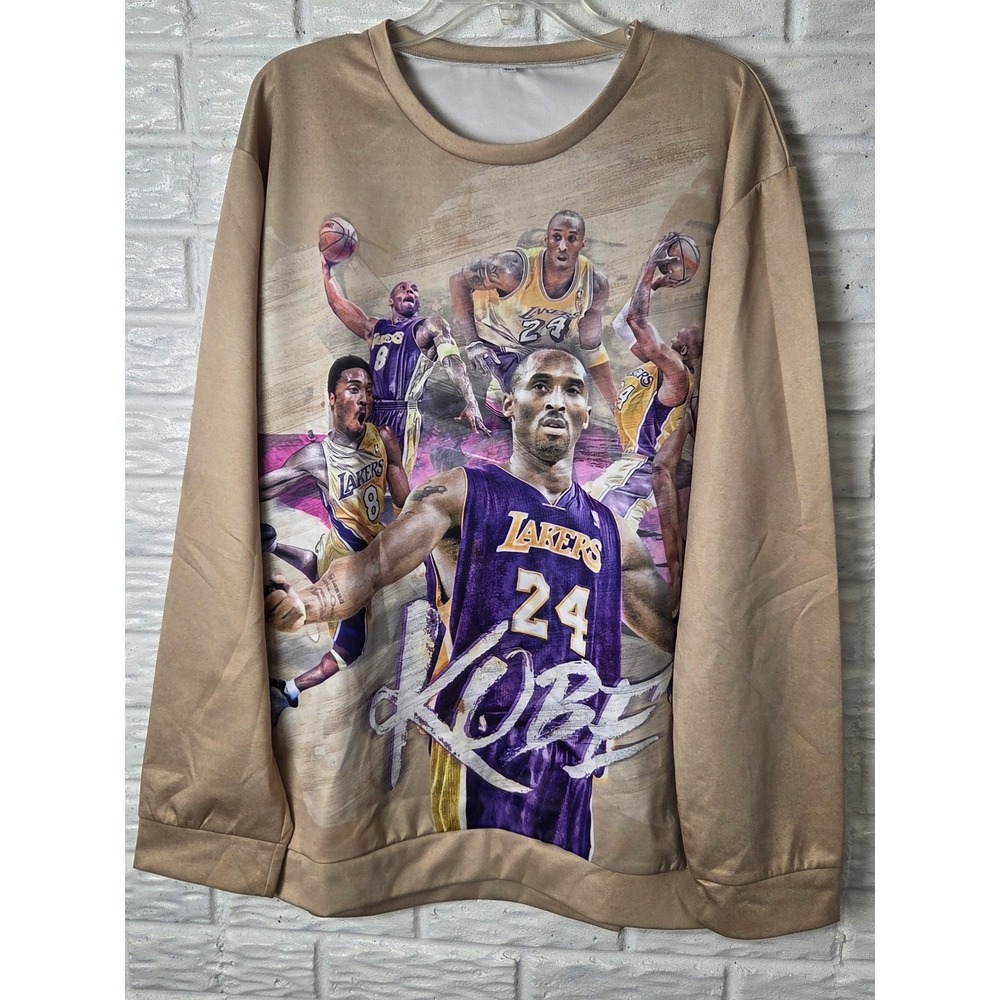 Kobe Bryant Unique Long Sleeve Crew Neck Pullover Size 4XL 3D graphic Lakers - Picture 1 of 8